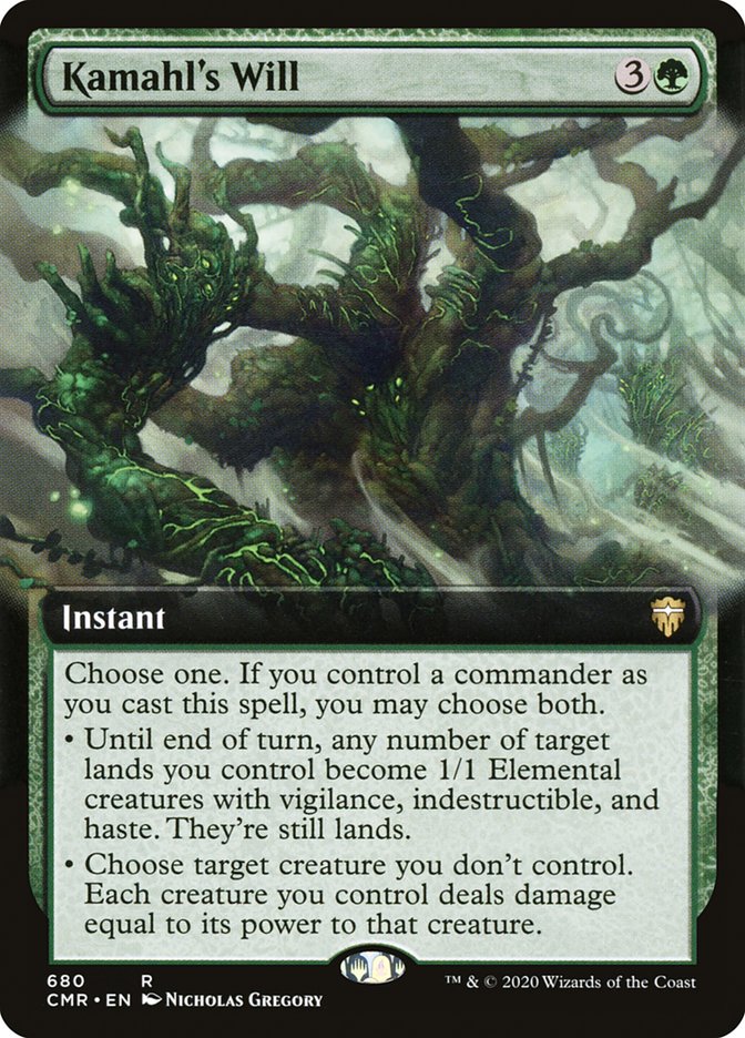 Kamahl's Will (Extended Art) [Commander Legends] | Dragon's Lair Comics and Fantasy Houston TX