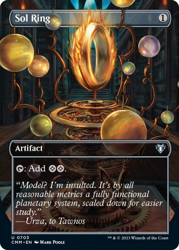 Sol Ring (Borderless Alternate Art) [Commander Masters] | Dragon's Lair Comics and Fantasy Houston TX