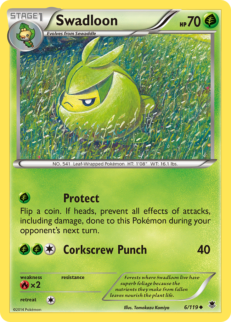 Swadloon (6/119) [XY: Phantom Forces] | Dragon's Lair Comics and Fantasy Houston TX