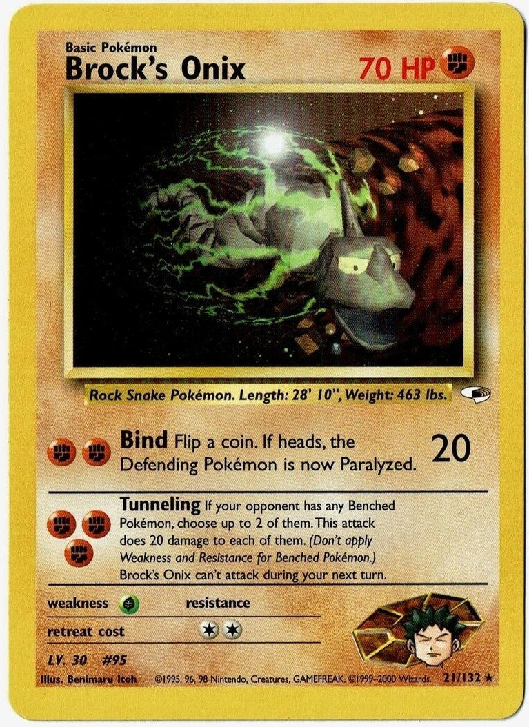 Brock's Onix (21/132) [Gym Heroes Unlimited] | Dragon's Lair Comics and Fantasy Houston TX