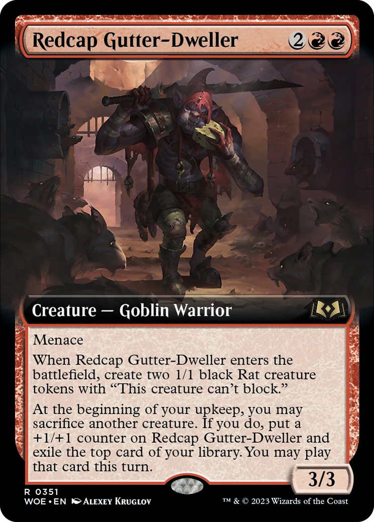 Redcap Gutter-Dweller (Extended Art) [Wilds of Eldraine] | Dragon's Lair Comics and Fantasy Houston TX