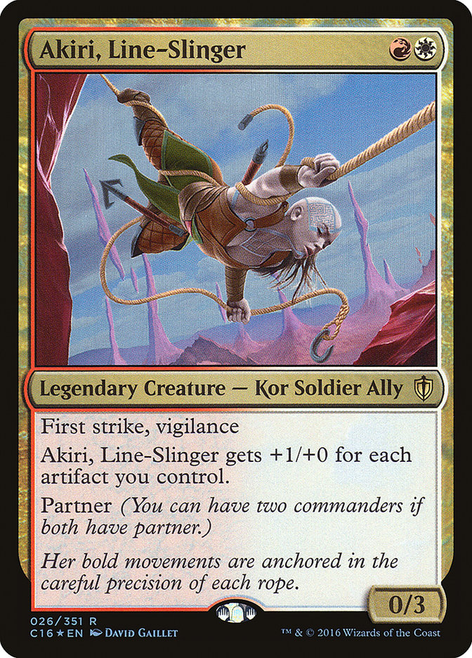 Akiri, Line-Slinger [Commander 2016] | Dragon's Lair Comics and Fantasy Houston TX