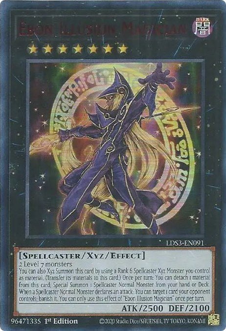 Ebon Illusion Magician (Red) [LDS3-EN091] Ultra Rare | Dragon's Lair Comics and Fantasy Houston TX