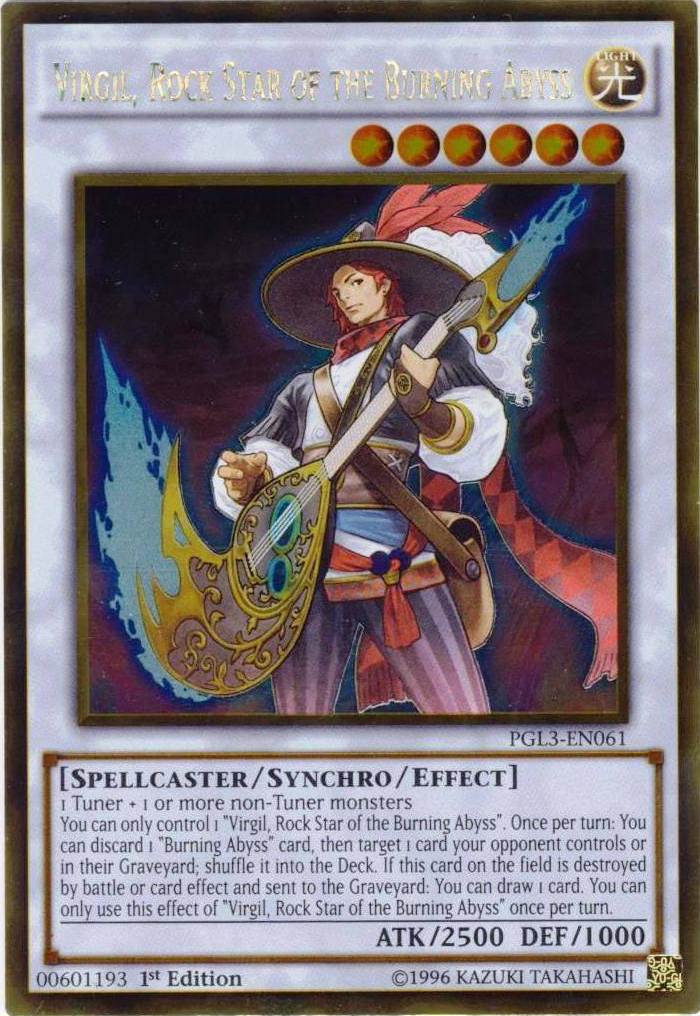 Virgil, Rock Star of the Burning Abyss [PGL3-EN061] Gold Rare | Dragon's Lair Comics and Fantasy Houston TX