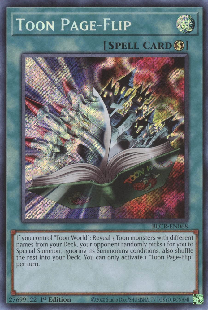 Toon Page-Flip [BLCR-EN068] Secret Rare | Dragon's Lair Comics and Fantasy Houston TX