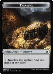 Treasure // Human Double-Sided Token [Commander 2019 Tokens] | Dragon's Lair Comics and Fantasy Houston TX