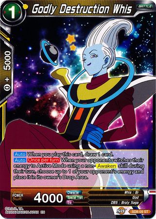 Godly Destruction Whis (Starter Deck - Rising Broly) (SD8-09) [Destroyer Kings] | Dragon's Lair Comics and Fantasy Houston TX