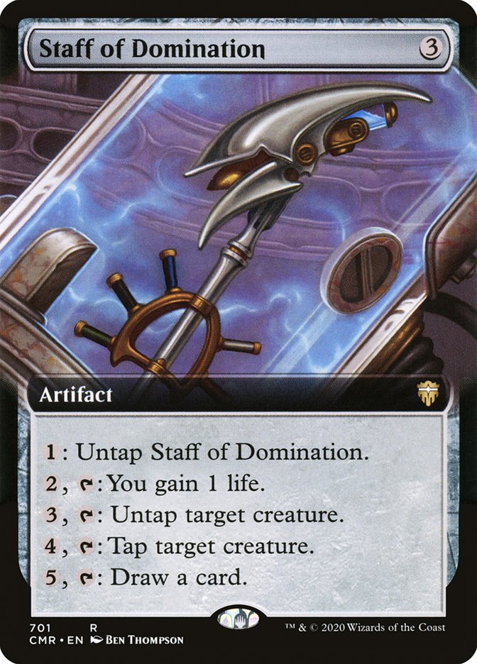 Staff of Domination (Extended Art) [Commander Legends] | Dragon's Lair Comics and Fantasy Houston TX