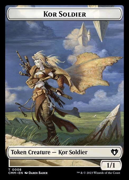 Saproling // Kor Soldier Double-Sided Token [Commander Masters Tokens] | Dragon's Lair Comics and Fantasy Houston TX