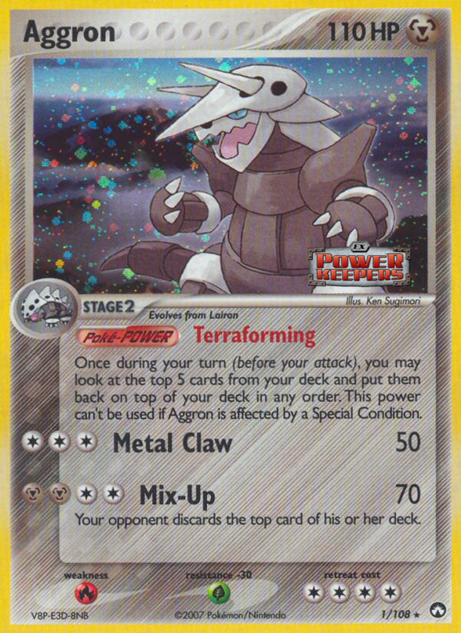 Aggron (1/108) (Stamped) [EX: Power Keepers] | Dragon's Lair Comics and Fantasy Houston TX