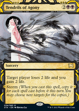 Tendrils of Agony (Foil Etched) [Strixhaven: School of Mages Mystical Archive] | Dragon's Lair Comics and Fantasy Houston TX