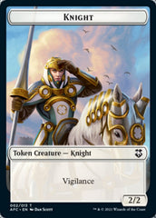 Knight // Saproling Double-Sided Token [Dungeons & Dragons: Adventures in the Forgotten Realms Commander Tokens] | Dragon's Lair Comics and Fantasy Houston TX