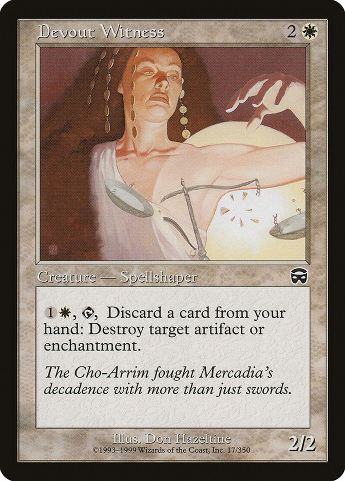 Devout Witness [Mercadian Masques] | Dragon's Lair Comics and Fantasy Houston TX