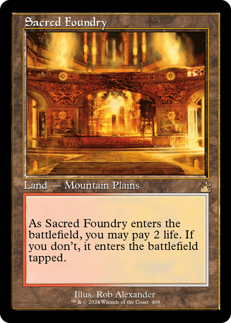 Sacred Foundry (Retro) [Ravnica Remastered] | Dragon's Lair Comics and Fantasy Houston TX