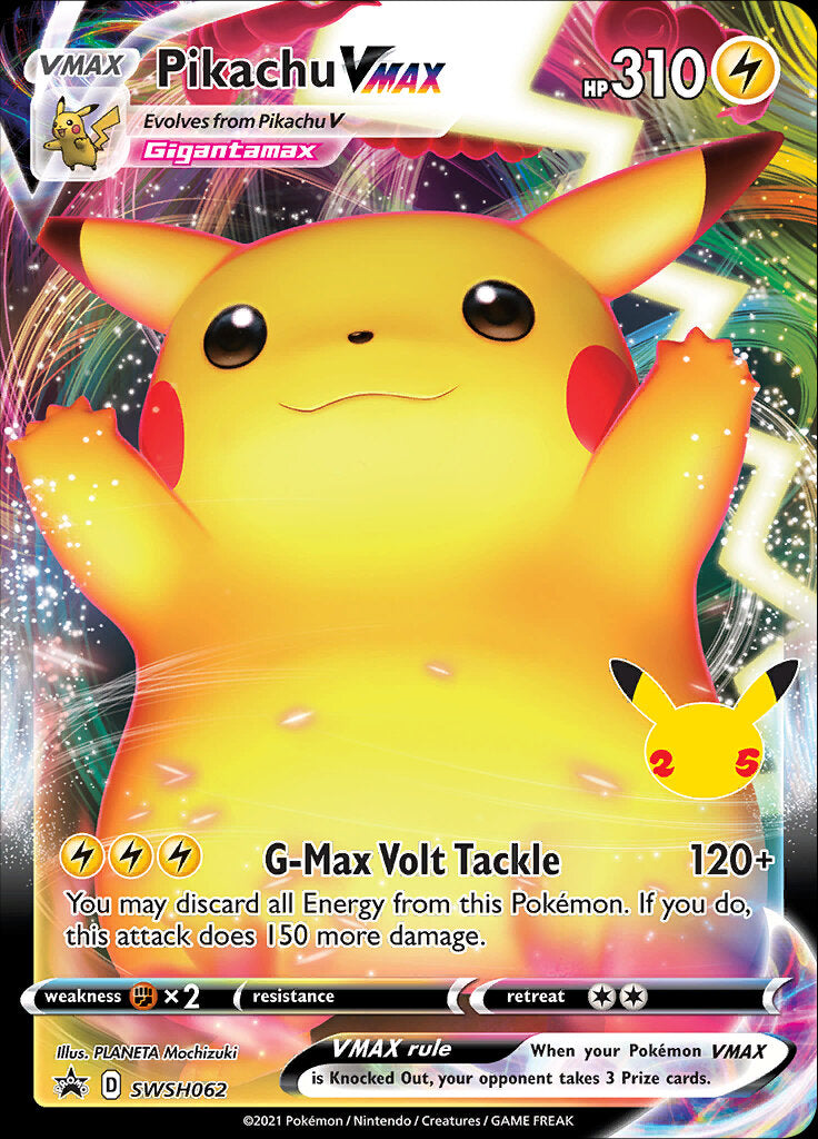 Pikachu VMAX (SWSH062) (Celebrations) [Sword & Shield: Black Star Promos] | Odin's Place
