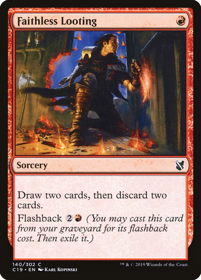 Faithless Looting [Commander 2019] | Dragon's Lair Comics and Fantasy Houston TX