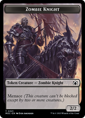 Zombie Knight // Human (6) Double-Sided Token [March of the Machine Commander Tokens] | Dragon's Lair Comics and Fantasy Houston TX