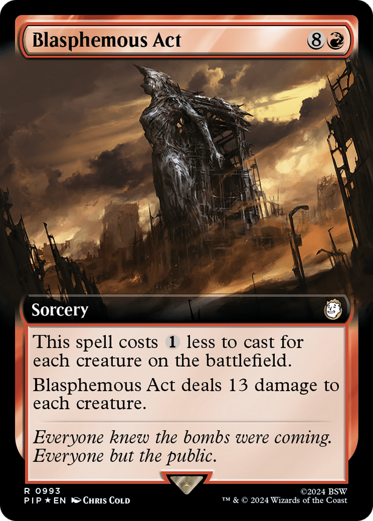 Blasphemous Act (Extended Art) (Surge Foil) [Fallout] | Dragon's Lair Comics and Fantasy Houston TX