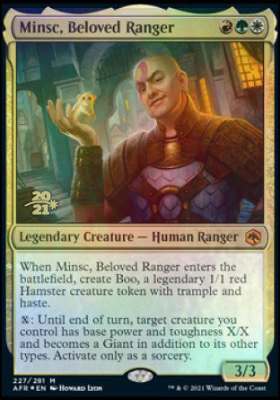 Minsc, Beloved Ranger [Dungeons & Dragons: Adventures in the Forgotten Realms Prerelease Promos] | Dragon's Lair Comics and Fantasy Houston TX