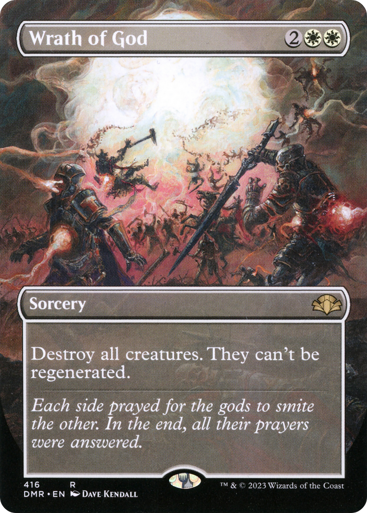 Wrath of God (Borderless Alternate Art) [Dominaria Remastered] | Dragon's Lair Comics and Fantasy Houston TX