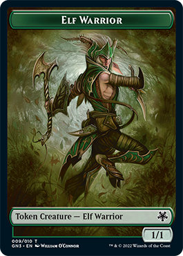 Dragon // Elf Warrior Double-Sided Token [Game Night: Free-for-All Tokens] | Dragon's Lair Comics and Fantasy Houston TX
