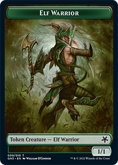 Dragon // Elf Warrior Double-Sided Token [Game Night: Free-for-All Tokens] | Dragon's Lair Comics and Fantasy Houston TX