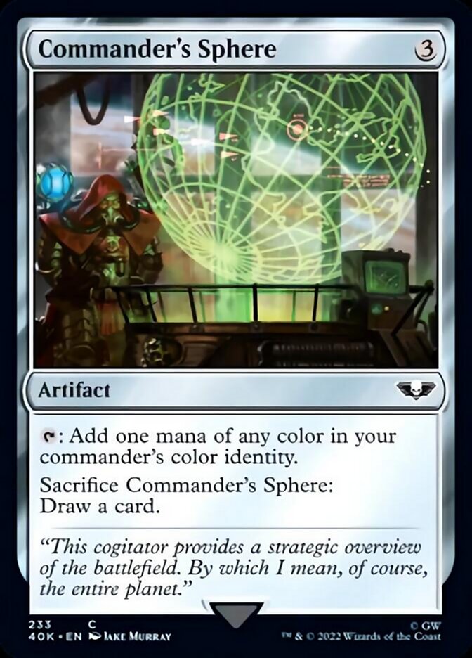 Commander's Sphere (233) (Surge Foil) [Warhammer 40,000] | Dragon's Lair Comics and Fantasy Houston TX