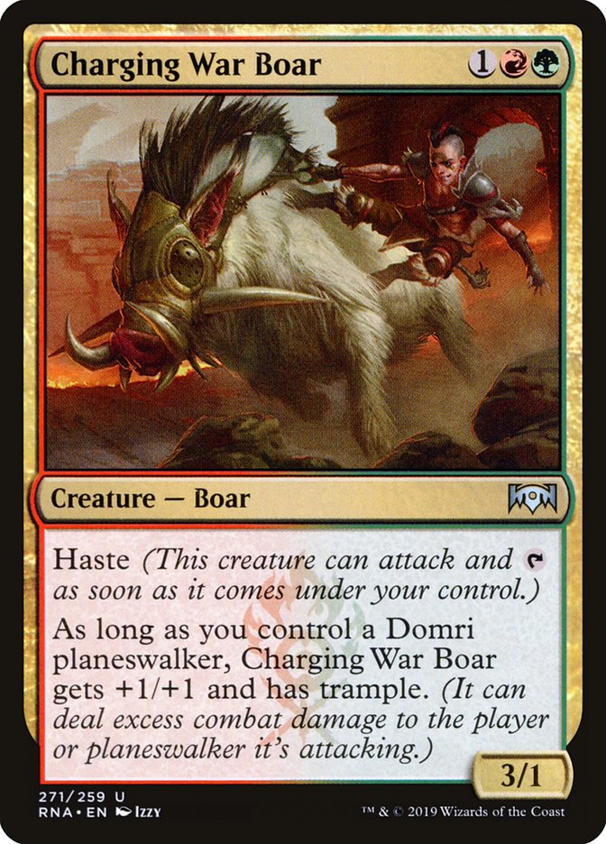 Charging War Boar [Ravnica Allegiance] | Dragon's Lair Comics and Fantasy Houston TX