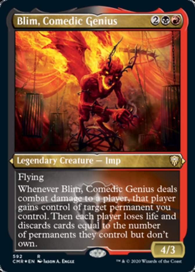 Blim, Comedic Genius (Etched) [Commander Legends] | Dragon's Lair Comics and Fantasy Houston TX