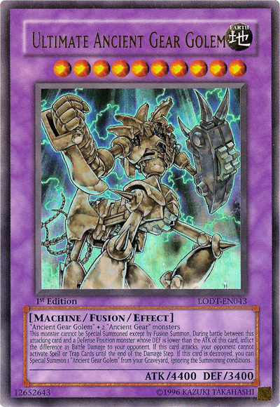 Ultimate Ancient Gear Golem [LODT-EN043] Ultra Rare | Dragon's Lair Comics and Fantasy Houston TX