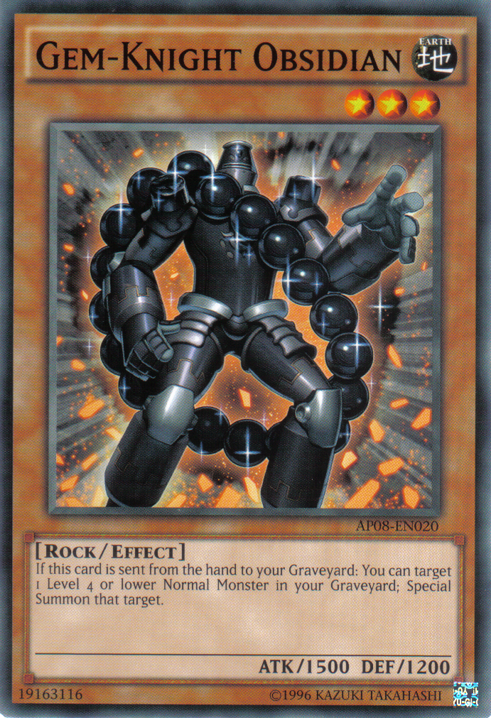 Gem-Knight Obsidian [AP08-EN020] Common | Dragon's Lair Comics and Fantasy Houston TX