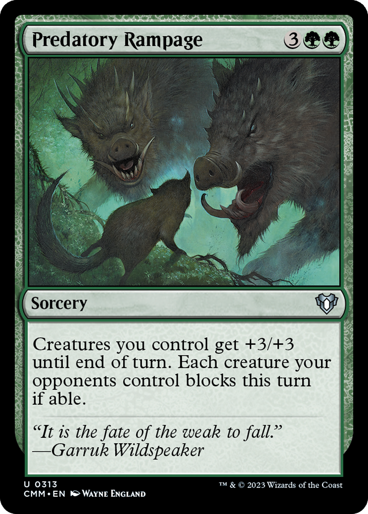 Predatory Rampage [Commander Masters] | Dragon's Lair Comics and Fantasy Houston TX