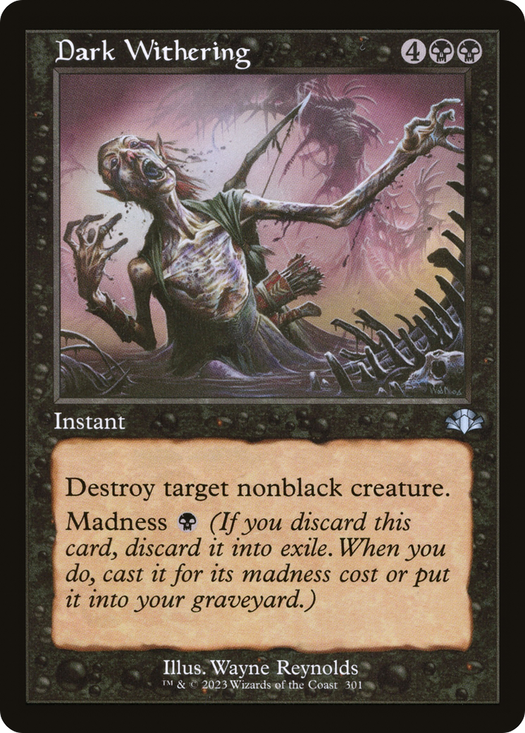 Dark Withering (Retro) [Dominaria Remastered] | Dragon's Lair Comics and Fantasy Houston TX