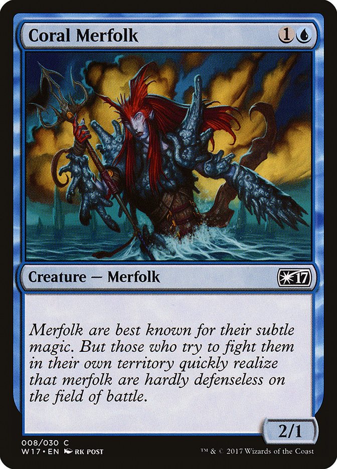 Coral Merfolk [Welcome Deck 2017] | Dragon's Lair Comics and Fantasy Houston TX