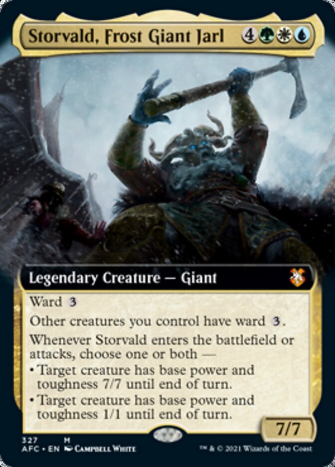 Storvald, Frost Giant Jarl (Extended Art) [Dungeons & Dragons: Adventures in the Forgotten Realms Commander] | Dragon's Lair Comics and Fantasy Houston TX