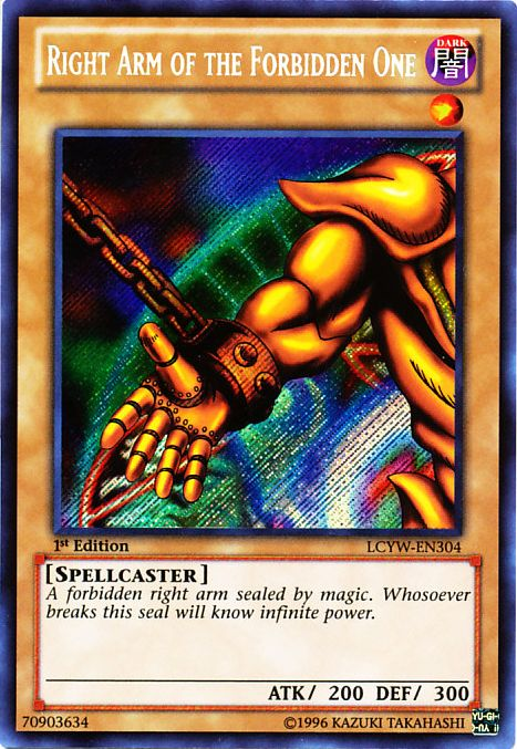 Right Arm of the Forbidden One [LCYW-EN304] Secret Rare | Dragon's Lair Comics and Fantasy Houston TX