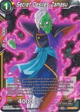 Secret Desires Zamasu (Shop Tournament: Assault of Saiyans) (P-129) [Promotion Cards] | Dragon's Lair Comics and Fantasy Houston TX