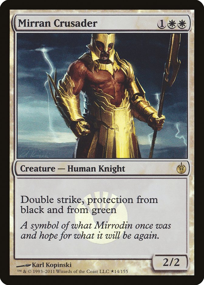 Mirran Crusader (Buy-A-Box) [Mirrodin Besieged Promos] | Dragon's Lair Comics and Fantasy Houston TX