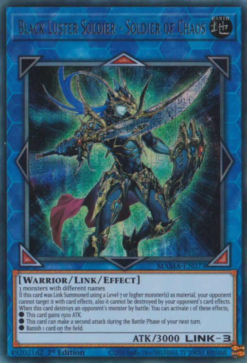 Black Luster Soldier - Soldier of Chaos [MAMA-EN073] Ultra Pharaoh's Rare | Dragon's Lair Comics and Fantasy Houston TX