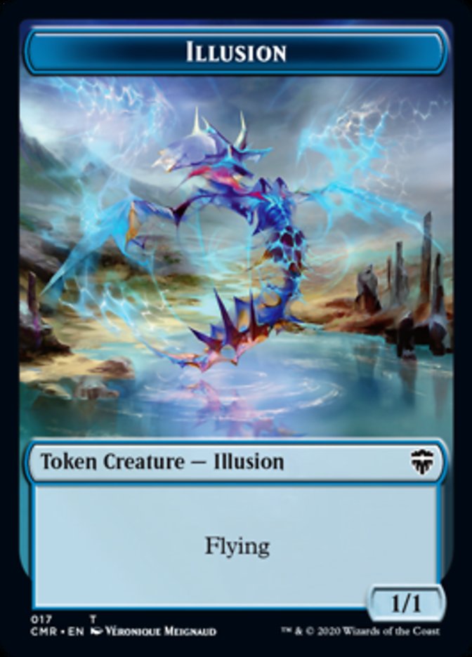 Illusion // Saproling Double-Sided Token [Commander Legends Tokens] | Dragon's Lair Comics and Fantasy Houston TX