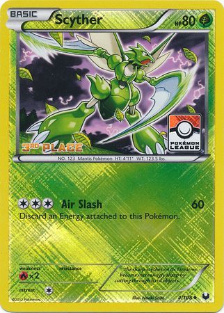 Scyther (4/108) (League Promo 3rd Place) [Black & White: Dark Explorers] | Dragon's Lair Comics and Fantasy Houston TX