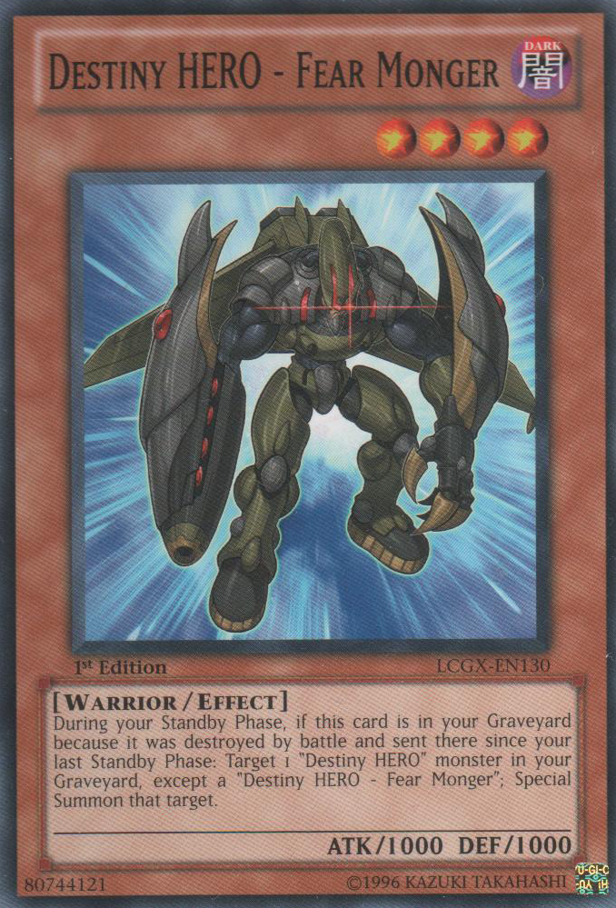 Destiny HERO - Fear Monger [LCGX-EN130] Common | Dragon's Lair Comics and Fantasy Houston TX