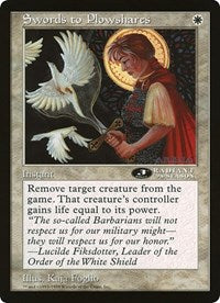 Swords to Plowshares (Oversized) [Oversize Cards] | Dragon's Lair Comics and Fantasy Houston TX