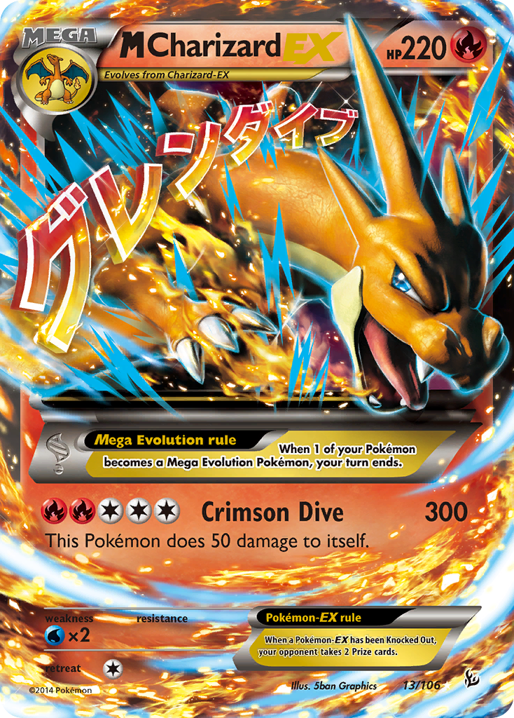 M Charizard EX (13/106) [XY: Flashfire] | Dragon's Lair Comics and Fantasy Houston TX