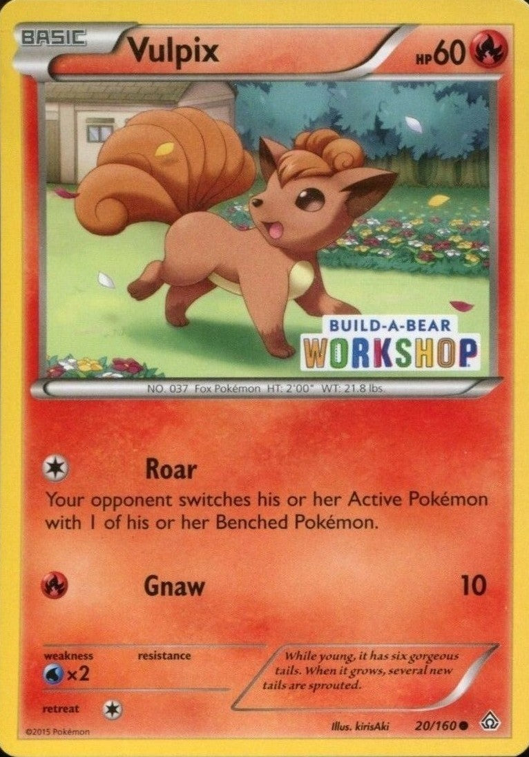 Vulpix (20/160) (Build A Bear Workshop Exclusive) [XY: Primal Clash] | Dragon's Lair Comics and Fantasy Houston TX