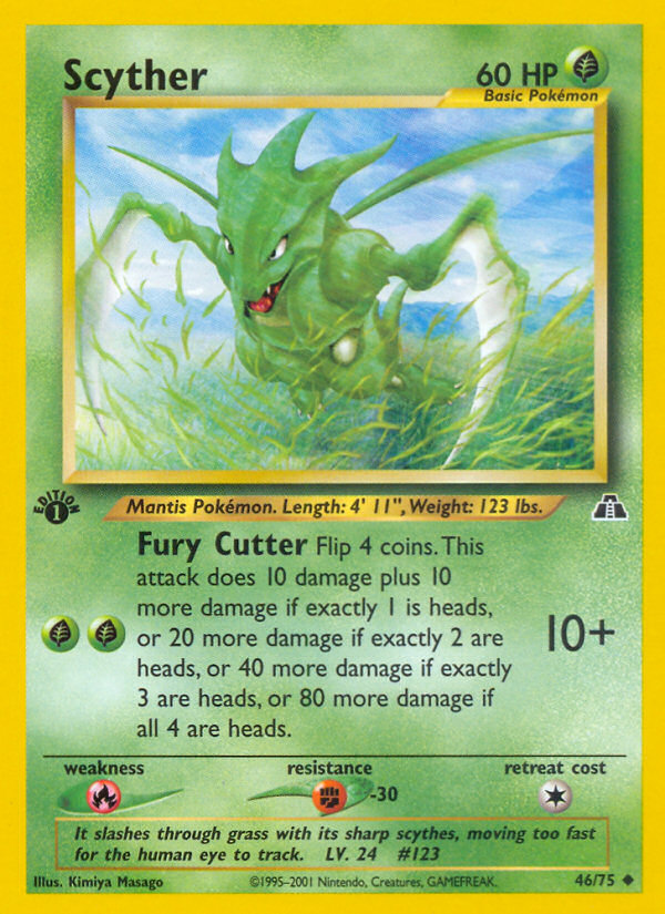 Scyther (46/75) [Neo Discovery 1st Edition] | Dragon's Lair Comics and Fantasy Houston TX