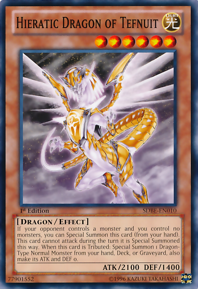 Hieratic Dragon of Tefnuit [SDBE-EN010] Common | Dragon's Lair Comics and Fantasy Houston TX