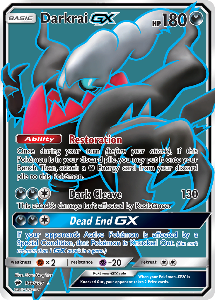 Darkrai GX (139/147) [Sun & Moon: Burning Shadows] | Dragon's Lair Comics and Fantasy Houston TX