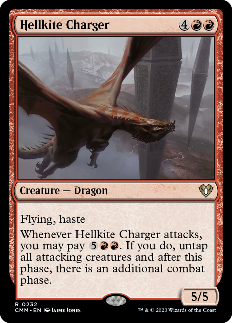 Hellkite Charger (Foil Etched) [Commander Masters] | Dragon's Lair Comics and Fantasy Houston TX