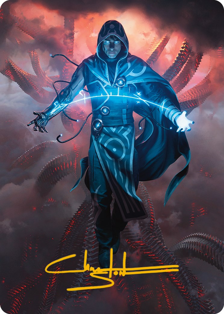 Jace, the Perfected Mind Art Card (Gold-Stamped Signature) [Phyrexia: All Will Be One Art Series] | Dragon's Lair Comics and Fantasy Houston TX